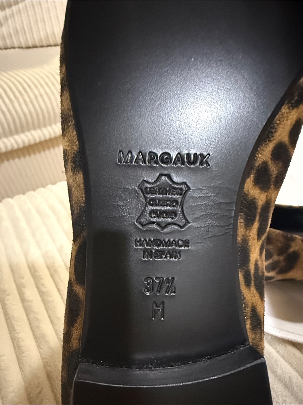 Margaux Leopard-Print Pointed Toe Flats - Brown/Black size 37.5 NBW - Picture 4 of 5